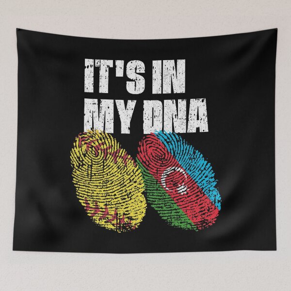 Item preview, IT'S IN MY DNA Softball - Azerbaijan Flag Fingerprint  designed and sold by CosmoKitsch.