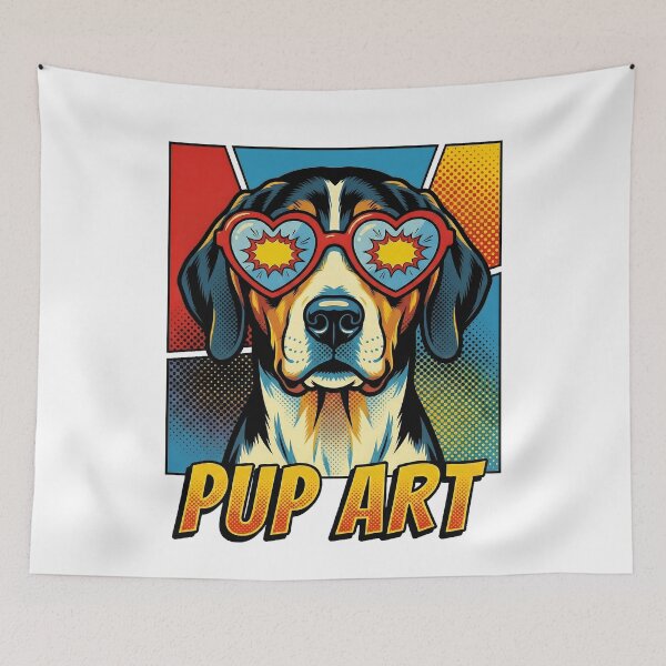 Item preview, Pop Art Treeing Walker Coonhound Retro Dog designed and sold by k3rstman1.