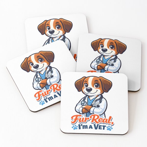 Item preview, Fur Real, I’m a Vet – Cute Dog Veterinarian Illustration designed and sold by Bettybee00.
