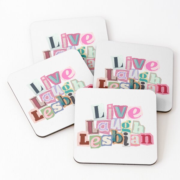 Item preview, Live, Laugh, Lesbian in newspaper font designed and sold by sno0dle.