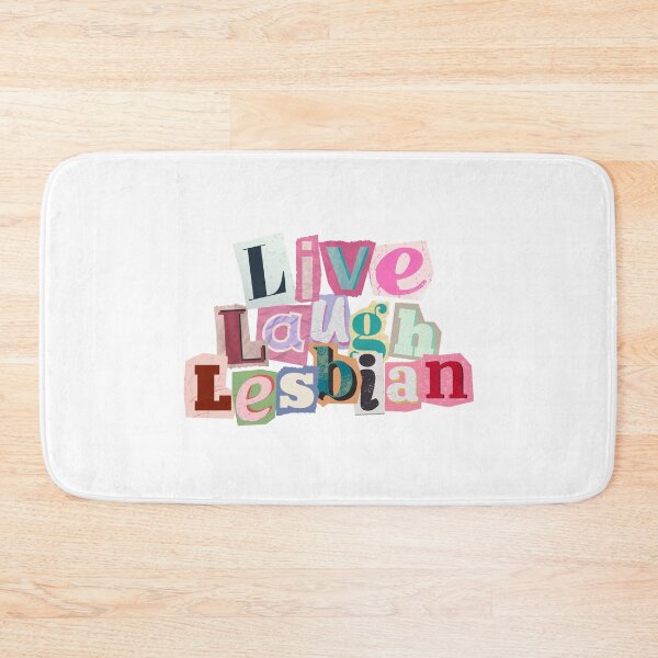 Item preview, Live, Laugh, Lesbian in newspaper font designed and sold by sno0dle.