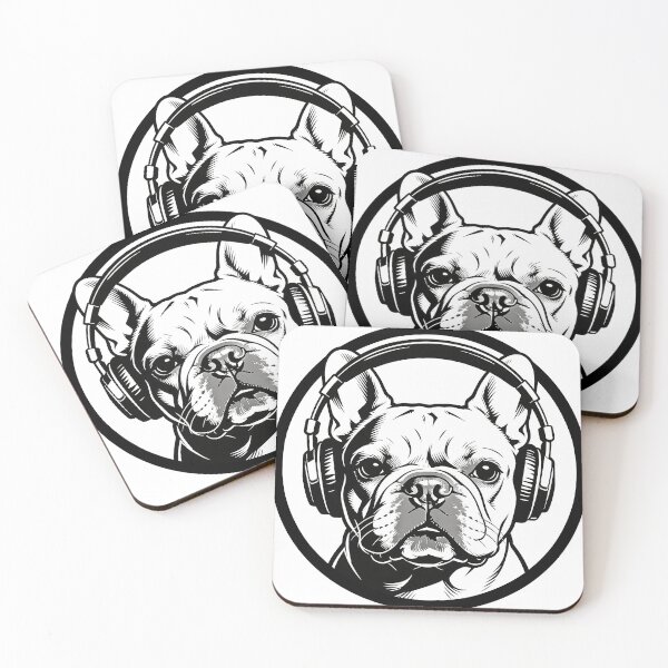 Item preview, French Bulldog DJ - Heavy Ink Graphic designed and sold by Ink & Iron Studio.