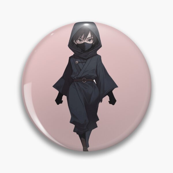 Item preview, Ninja girl black hood fullbody anime style designed and sold by Danime Planet.