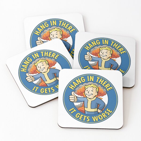 Item preview, Hang in there it gets worse thumbs up retro survivor humor designed and sold by SkeletonsDanger.