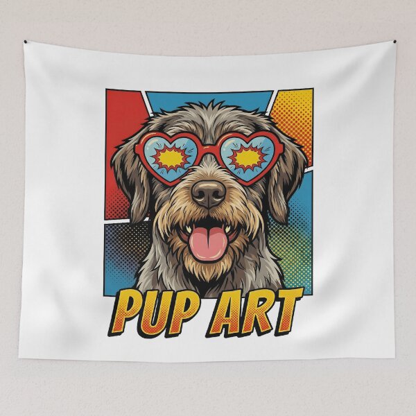 Item preview, Pop Art Wirehaired Pointing Griffon Retro Dog designed and sold by k3rstman1.