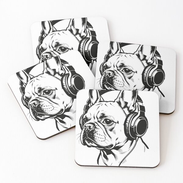 Item preview, French Bulldog DJ - Thick Ink Graphic designed and sold by Ink & Iron Studio.