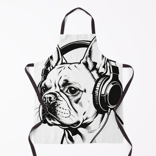 Item preview, French Bulldog DJ - Thick Ink Graphic designed and sold by Ink & Iron Studio.