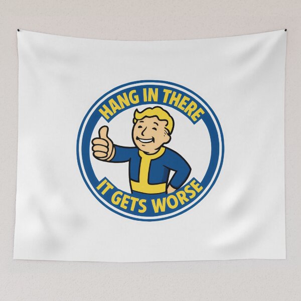 Item preview, Hang in there it gets worse clean emblem thumbs up designed and sold by SkeletonsDanger.