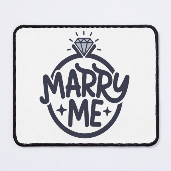 Item preview, Marry Me Diamond Ring Proposal Typography Design designed and sold by Craft99.