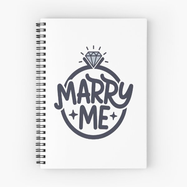 Item preview, Marry Me Diamond Ring Proposal Typography Design designed and sold by Craft99.