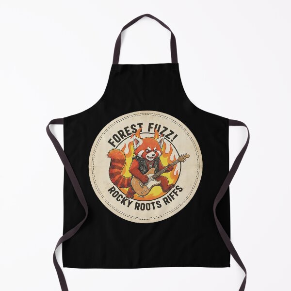 Item preview, Rock and Roll Red Panda Playing Electric Guitar with Flames Retro Sticker Art designed and sold by ART-POD-PL.