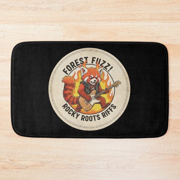 Item preview, Rock and Roll Red Panda Playing Electric Guitar with Flames Retro Sticker Art designed and sold by ART-POD-PL.