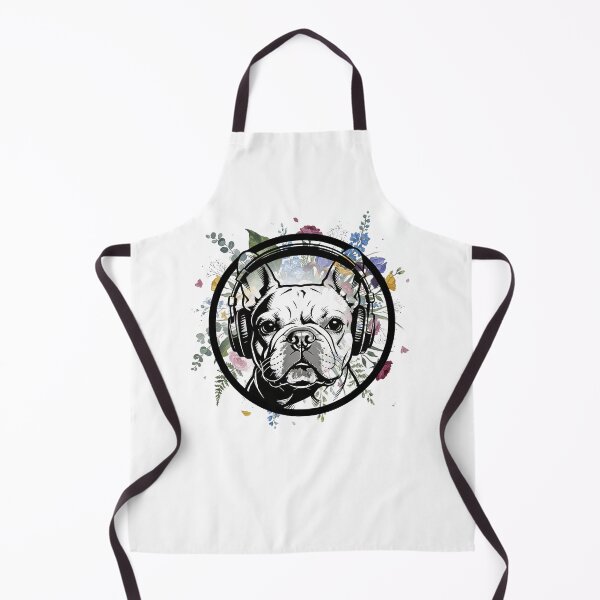 Item preview, Flower Power French Bulldog DJ designed and sold by Ink & Iron Studio.