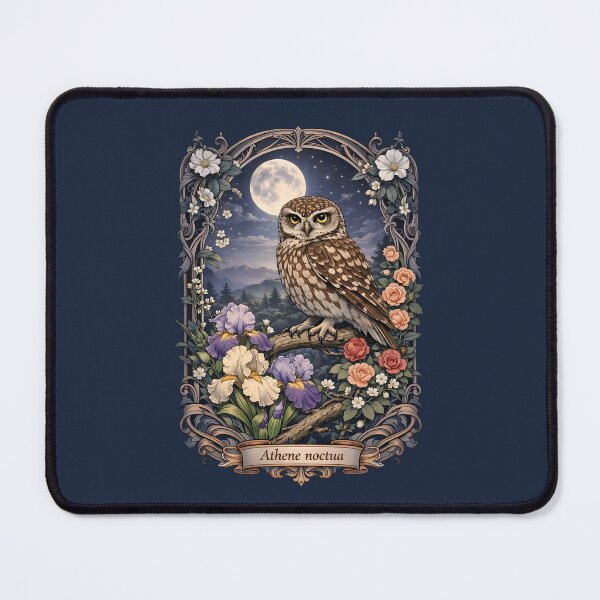 Item preview, Vintage Art Nouveau Little Owl Athene Noctua Print designed and sold by BorgSpareParts.