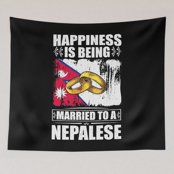 Item preview, Happiness Is Being Married To A Nepalese  designed and sold by GabbyKash.