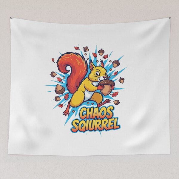 Item preview, Chaos Squirrel Funny Acorn Thief Sticker - ADHD Energy Wildlife Art designed and sold by ZyxDes.