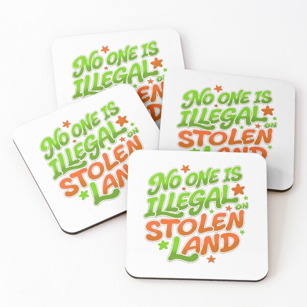 Item preview, No One Is Illegal On Stolen Land Resist Anti Fascism Now designed and sold by SkeletonsDanger.