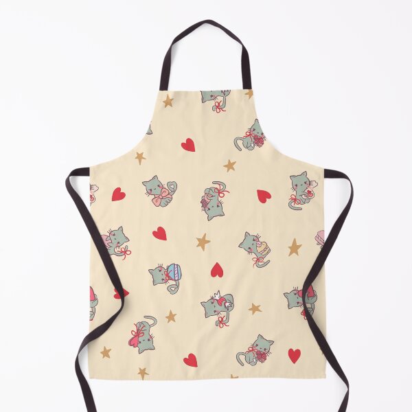 Item preview, Valentine’s Day Cats with Love hearts and stars (Buttery cream) designed and sold by HarunaMcDesigns.