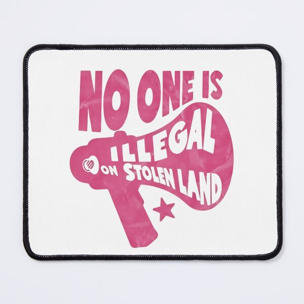 Item preview, No One Is Illegal On Stolen Land Fuck Trump Resistance Protest designed and sold by SkeletonsDanger.