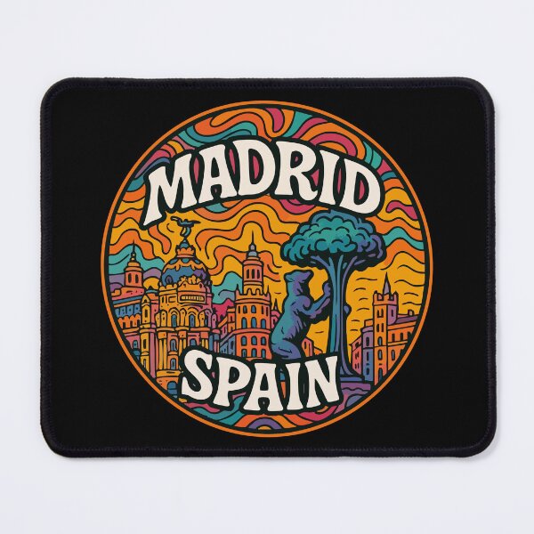 Item preview, Madrid Spain Trippy Art designed and sold by TomFrontierArt.