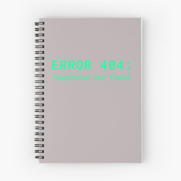 Item preview, Error 404: Happiness Not Found | Minimal Terminal Style Tech Design designed and sold by CraftDigitPrint.