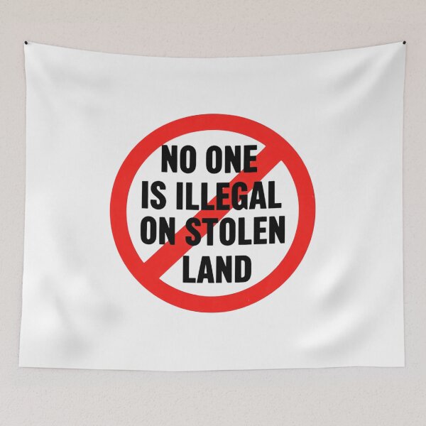 Item preview, No One Is Illegal On Stolen Land Resist Trump Politics Now designed and sold by SkeletonsDanger.