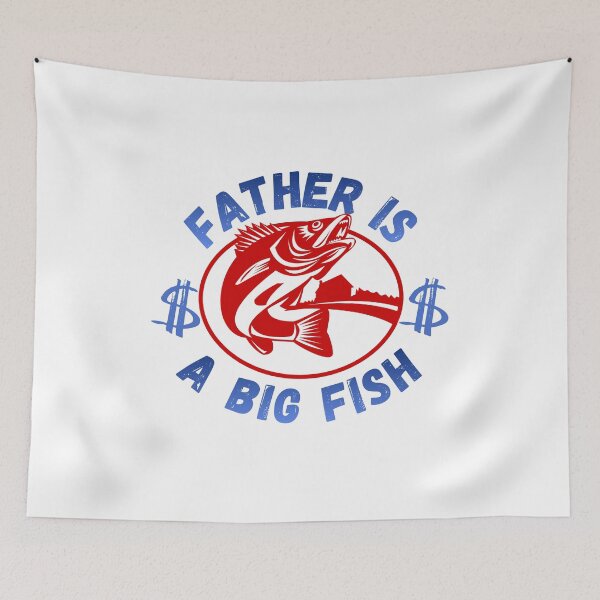 Item preview, Father Is a Big Fish – Bold Fishing Dad Graphic Tee designed and sold by KapiPrint.