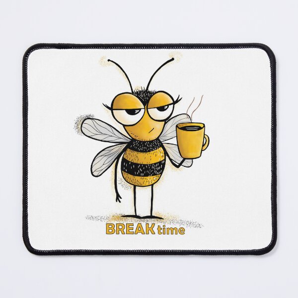 Item preview, BREAK Time – Busy Bee Coffee Illustration designed and sold by FMproject.
