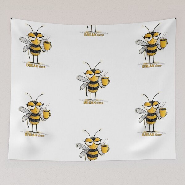 Item preview, BREAK Time – Busy Bee Coffee Illustration designed and sold by FMproject.