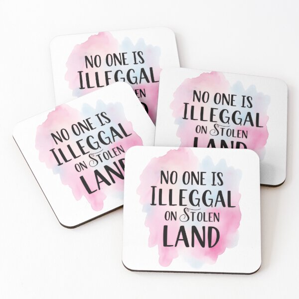 Item preview, No One Is Illegal On Stolen Land Anti Fascism Resistance Now designed and sold by SkeletonsDanger.