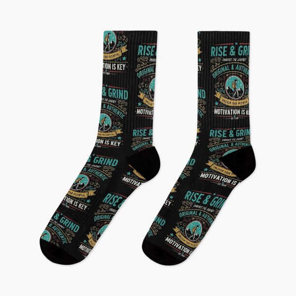 Item preview, Rise & Grind – Motivational Journey Design designed and sold by Dogandesighn.