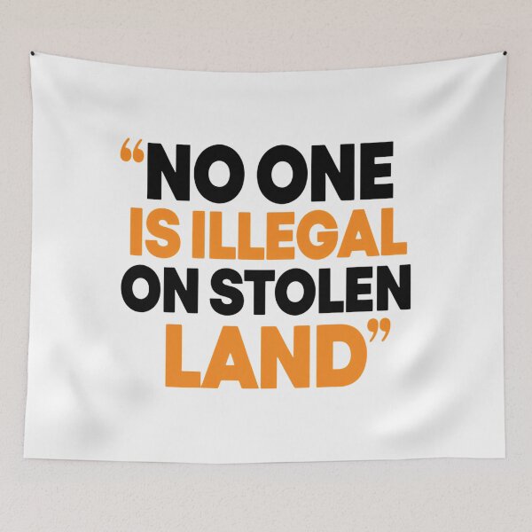 Item preview, No One Is Illegal On Stolen Land Resistance Against Trump Now designed and sold by SkeletonsDanger.