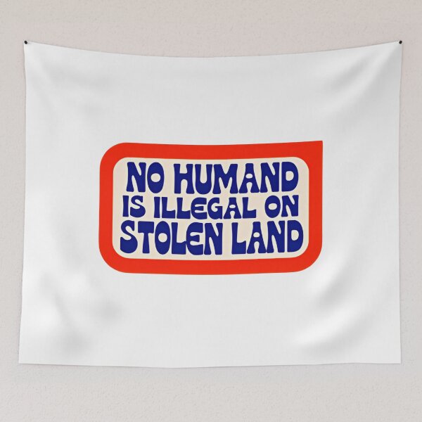 Item preview, No One Is Illegal On Stolen Land Anti Fascism United designed and sold by SkeletonsDanger.