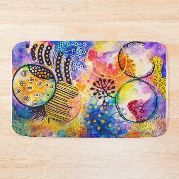 Item preview, Playful Abstract Shapes – Colorful Mixed Media Art designed and sold by Duckey8.