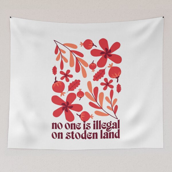 Item preview, No One Is Illegal On Stolen Land Anti Trump Resistance designed and sold by SkeletonsDanger.