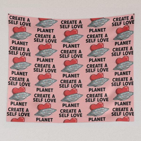 Item preview, Create a Self Love Planet  Positive Affirmation Design  Mental Wellness Aesthetic Art designed and sold by Ditstyle.