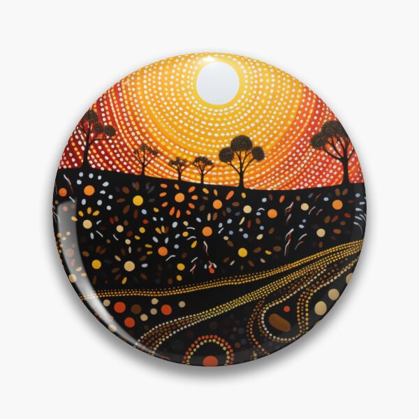 Item preview, Aboriginal Inspired Art - Nature and Sunset designed and sold by GrinGalore.