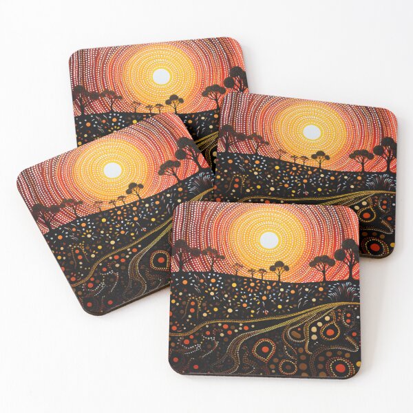 Item preview, Aboriginal Inspired Art - Nature and Sunset designed and sold by GrinGalore.