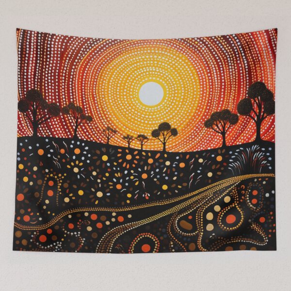 Item preview, Aboriginal Inspired Art - Nature and Sunset designed and sold by GrinGalore.