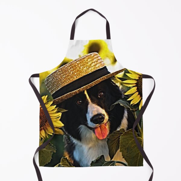 Item preview, Beautiful Border Collie With A Hat On His Head Surrounded By Sunflowers  designed and sold by NoxLand.