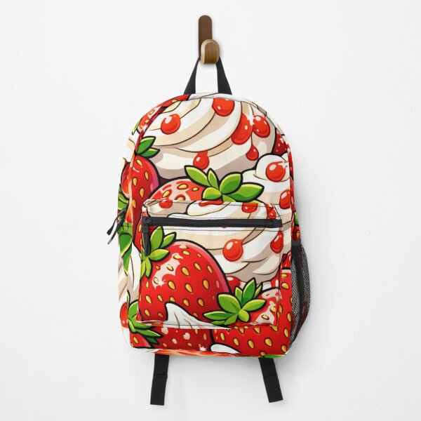 Item preview, Strawberries & Whipped Cream – Cute Dessert Pattern Illustration designed and sold by Velaty.