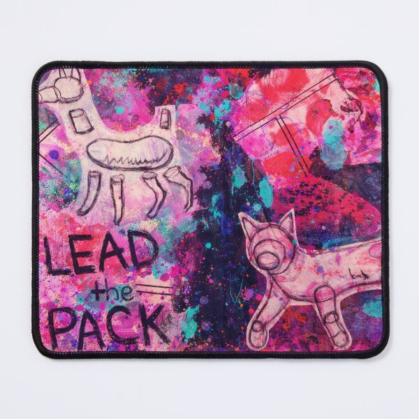 Item preview, Lead the Pack – Bold Mixed Media Dog Art designed and sold by Duckey8.