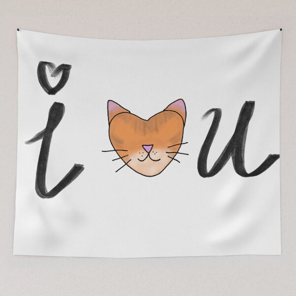 Item preview, I heart u - cat designed and sold by Bambledriel.