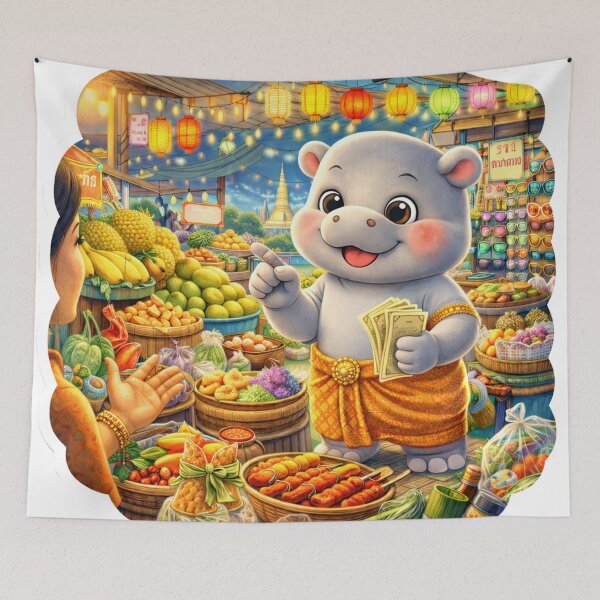 Item preview, Baby Hippo Night Market designed and sold by Kinley's Korner.