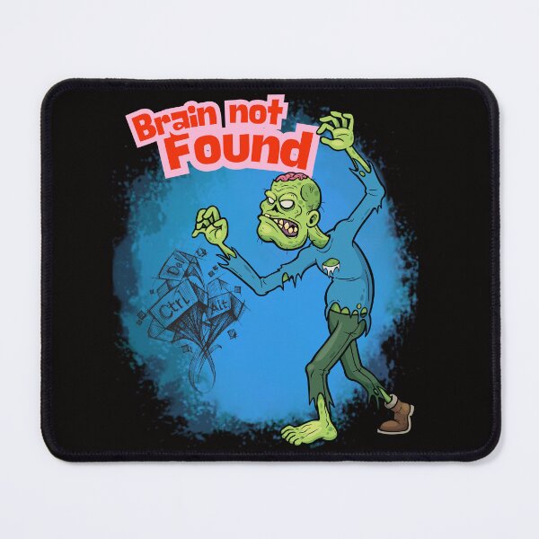 Item preview, Brain Not Found – Funny Zombie Error 404 Halloween Shirt designed and sold by IsaBellCreative.