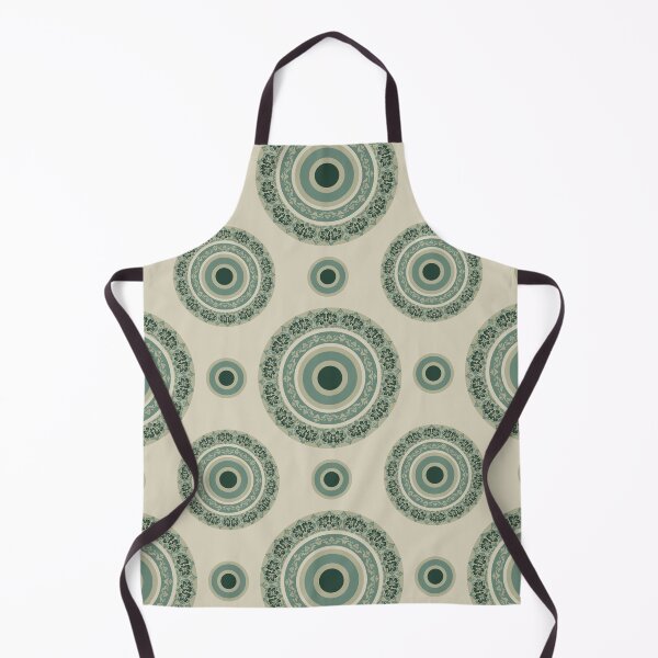 Item preview, Seamless Ornamental Floral Medallion Pattern with Vintage Circular Design in Green Tones designed and sold by kasune-shop.