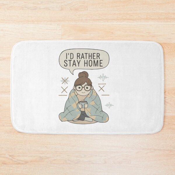 Item preview, I’d Rather Stay Home T Shirt  Cozy Introvert Relax Funny Quote designed and sold by Design-Pro-21.
