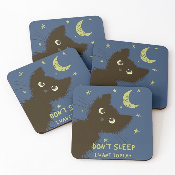 Item preview, Humorous night cat designed and sold by FlowerFolie.