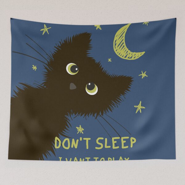 Item preview, Humorous night cat designed and sold by FlowerFolie.