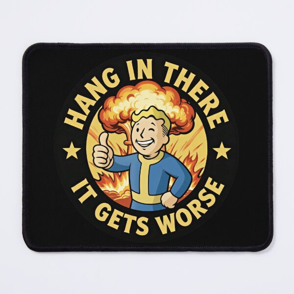 Item preview, Hang In There It Gets Worse Funny Saying Explosion   designed and sold by SkeletonsDanger.